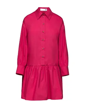 DOUUOD Abito Camicia Midi in Popeline