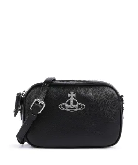  Vivienne Westwood Anna Grain Borsa a tracolla pelle sintetica nero  